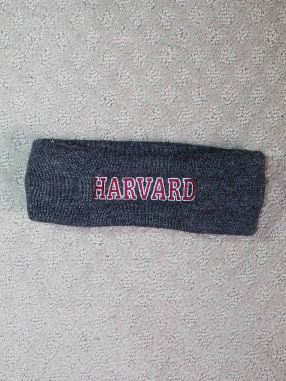Grey Knit "Harvard" Headband Ear Protection